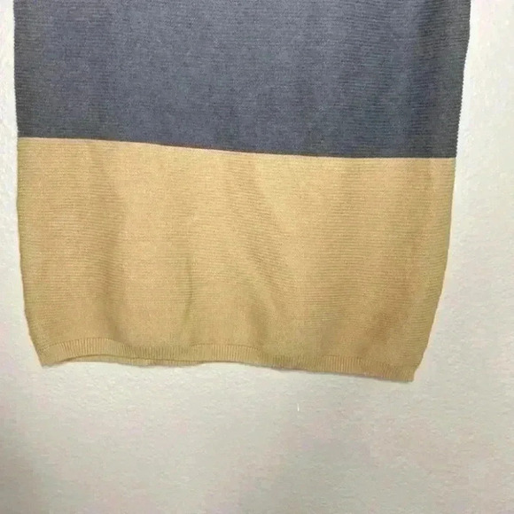 GNW Black, Grey, and Tan Colorblock Ribbed Short Sleeve Sweater Size Small - Picture 3 of 7